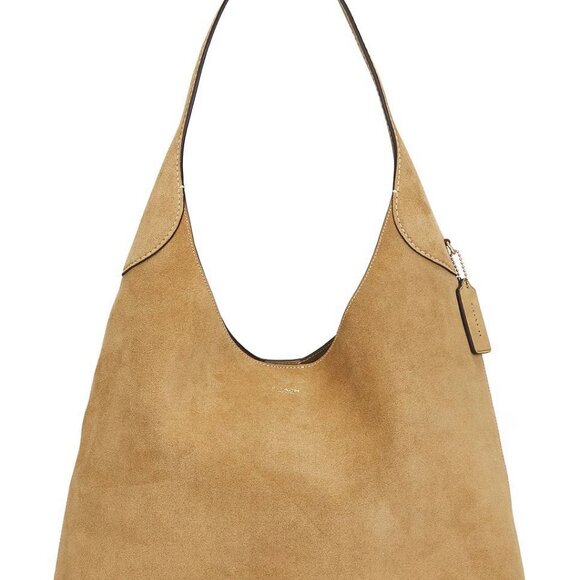 Coach Suede Brooklyn Shoulder Bag 39, B4/Sand - Picture 2 of 5